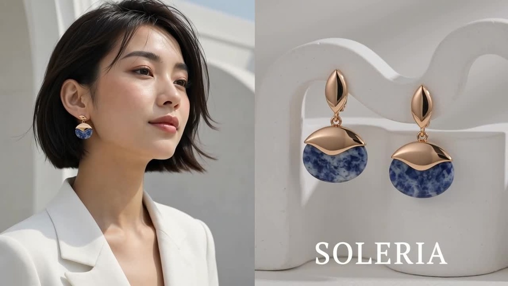 [s04] 方鈉石耳環