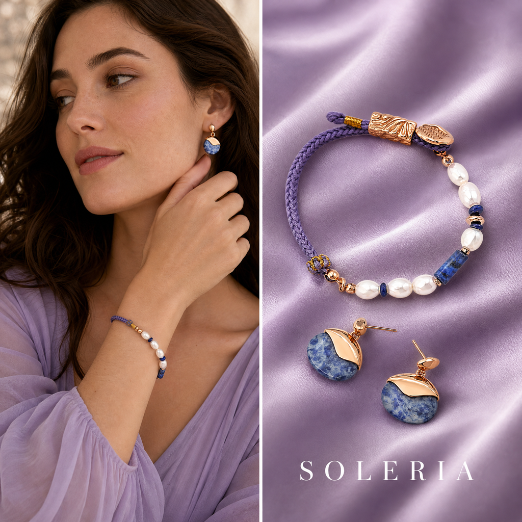 [s05] Purple Sodalite Necklace