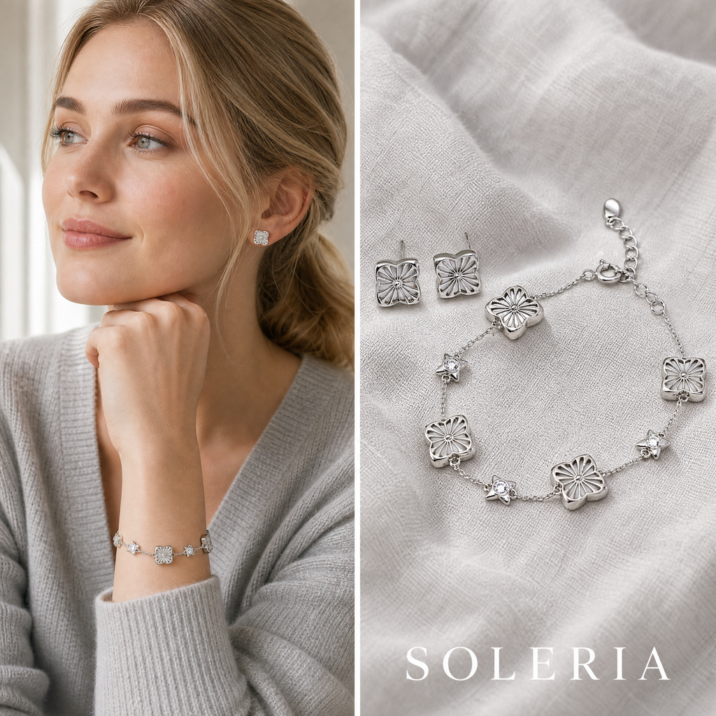 [s07] Clover Silver Bracelet