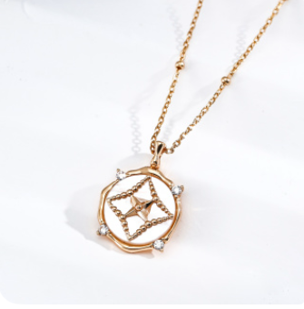Mother-of-Pearl Star Pendant Necklace